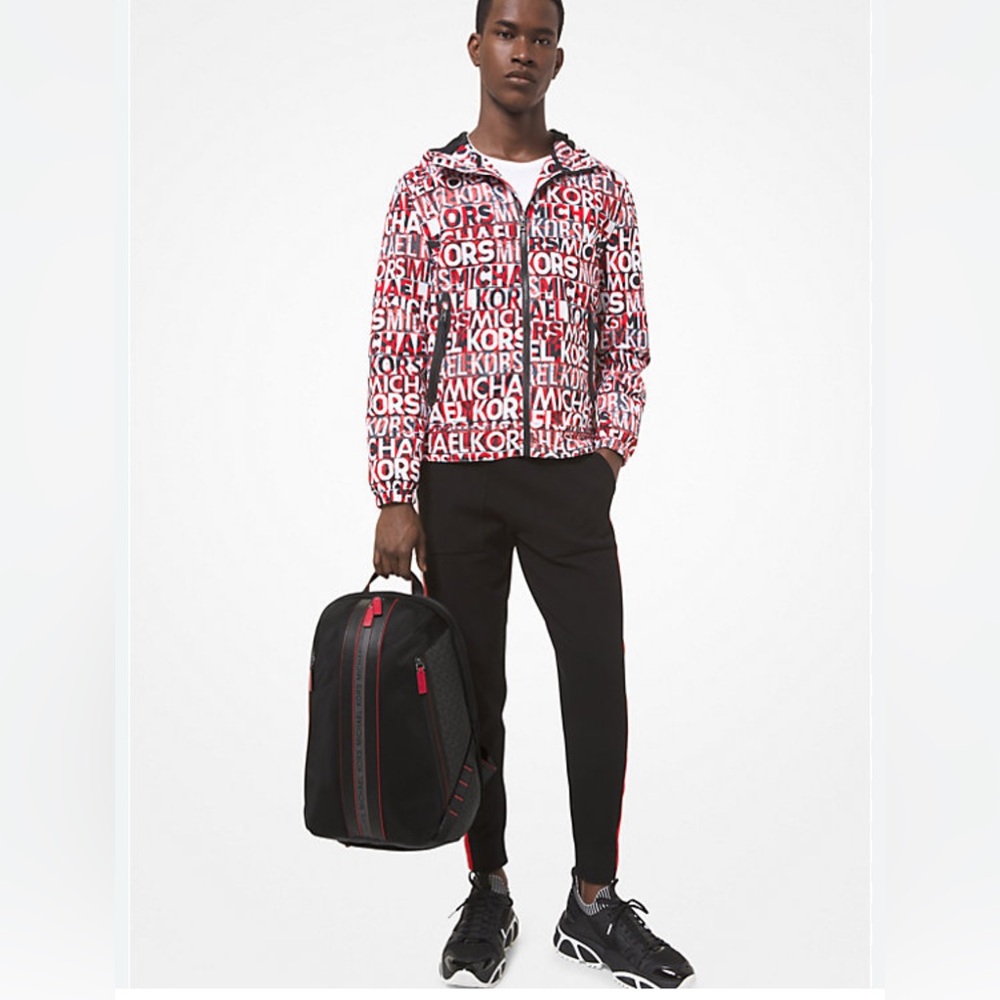 Michael Kors Red and White Logo Jacket